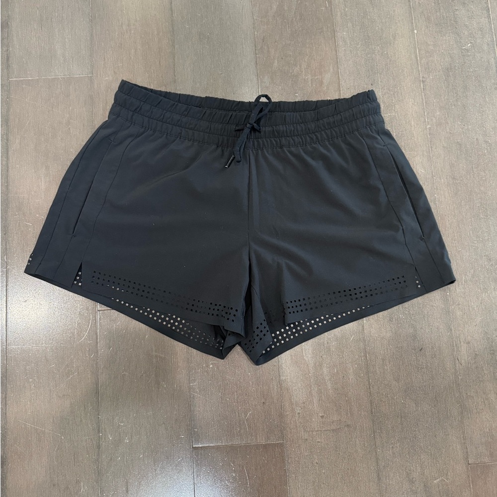 Athleta Black Athletic Shorts Lightweight Elastic Waist